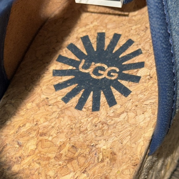 UGG THE AMELL Espadrille Wedges Marino Blue - Picture 6 of 8